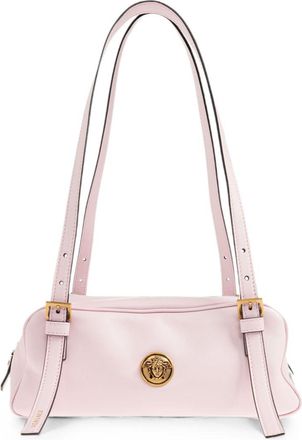 Versace Structured Handbag with Gold Medusa Emblem