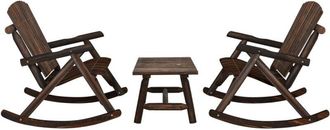 vidaXL Vidaxl - Juego De Muebles De Jard&iacute;n 3 Piezas Madera Maciza De Abeto