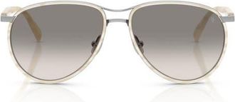 Brunello Cucinelli Apheleion 57mm Gradient Pilot Sunglasses in Silver at Nordstrom