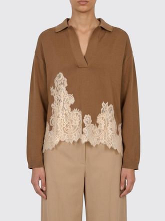 Semicouture Polo in cotone e pizzo Semicouture