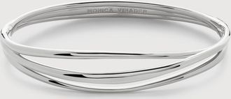 Monica Vinader Sterling Silver Nura Wrap Bangle