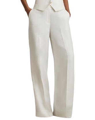 Reiss Lori Wide Leg Linen-Blend Trouser