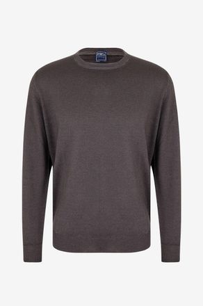 Fedeli Pullover mit Rundhalsausschnitt aus Merinowolle Light Fast