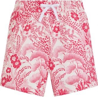 Red Valentino Shorts met bloemenprint - Dames - Korte Broeken - Roze - XS - Katoen - Korte Broeken