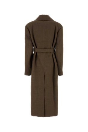 Jil Sander Womens Embroidered Wool Blend Coat Deer Cappotti
