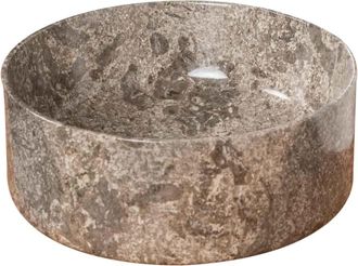 Wanda Collection Lavabo encimera de m&aacute;rmol para cuarto de ba&ntilde;o 40 gris