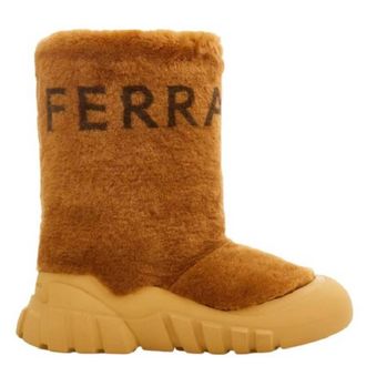 Ferragamo Delphi Shearling Ski Boots, Size 9