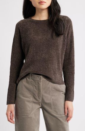 Eileen Fisher Chenille Rib Sweater in Rye at Nordstrom, Size X-Large