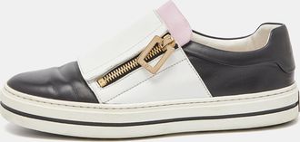 Roger Vivier Tricolor Leather Sneaky Viv Zip Sneakers