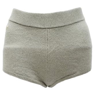 Sandro Sandro Knit Mini Shorts in Grey Wool