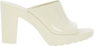 Bottega Veneta White Gleam Mules