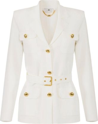 Elisabetta Franchi Einreihige Jacke mit G&uuml;rtel von Elisabetta Franchi