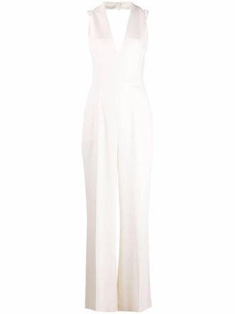 Alberta Ferretti Mouwloze jumpsuit - Wit