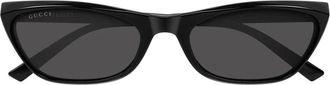 Gucci Geometrische Zonnebril - Dames - Zonnebrillen - Zwart - 56 MM - Accessoires