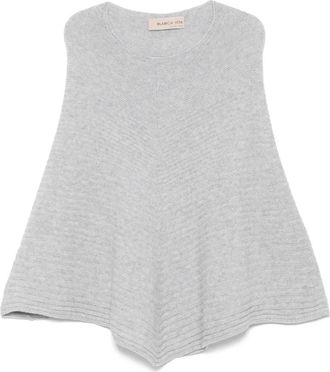Blanca Vita Poncho in cashmere - Grigio
