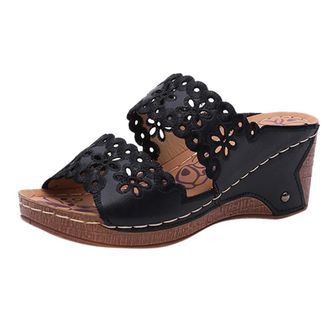 Generic Womens Summer Platform Slippers, Womens Summer Slippers with Heel, Non-Slip Wedge Heel, Beach Shoes, Thick Platforms Shoes, High Heels Womens Slippers