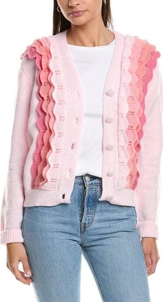 Fate Fate Scallop Ruffle Detail Cardigan