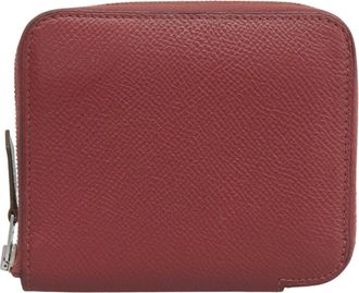Herm&egrave;s Red Color Epsom Leather Coin Purse/Coin Case (Pre-Owned)