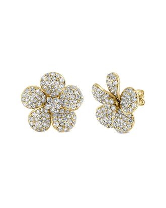 Sabrina Designs 14K 3.83 Ct. Tw. Diamond Flower Earrings
