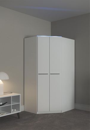 Priess Eckkleiderschrank »Barcelona Kleiderschrank Ecklösung Raumwunder« in 2 Tiefen Schrank Eckschrank Garderobe