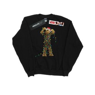 Star Wars Heren Chewbacca Kerstverlichting Sweatshirt (Zwart)