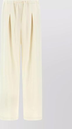 Theory drawstring elastic waistband pleated trousers