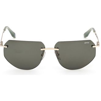 BMW 59mm Sunglasses in Gold /Green at Nordstrom Rack