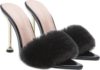 Generic Electroplated Thin Heel High-Heeled Sandals Lightweight Summer Shoes for Women Comfortable Sole Fashionable Chic Design Black