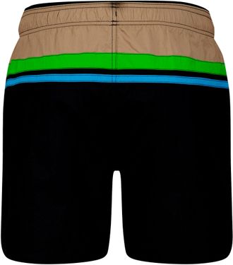 Puma Badeshorts PUMA, Herren, Gr. S, N-Gr, beige (beige, combo), Polyester, mehrfarbig, Badehosen Badeshorts, mit Reissverschluss an der Seite