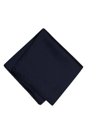 Brooklyn Brigade Mens Solid Satin Pocket Square in Navy at Nordstrom