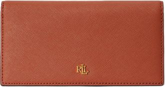 Ralph Lauren Textured Leather Snap Slim Wallet