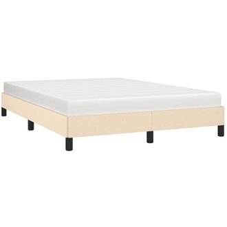 vidaXL Cama sin colchón tela color crema 140x200 cm vidaXL