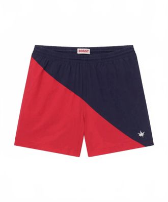 Boast Mens Split Angle Swim Short In Port
