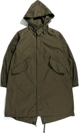 Engineered Garments Military Style Parka Jas - Heren - Parka Jassen - Groen - L - Katoen - Jassen