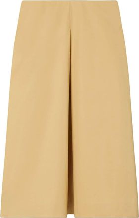 Tory Burch pleated cotton midi skirt - women - Cotton - 0 - Neutrals