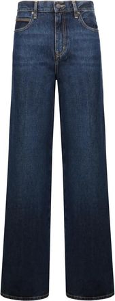 Frame Denim Jeans met wijde pijpen en omslag - Dames - Loose Fit Jeans - Blauw - W25 - Katoen - Jeans