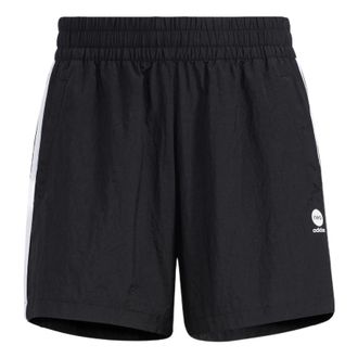 adidas (WMNS) adidasNeo 3-Stripes Woven Shorts Asia Sizing Black White HE4553
