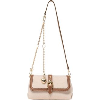 Maje Miss M walk canvas & leather mix in Moka/white at Nordstrom, Size Medium