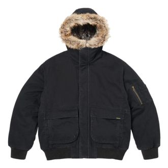 SUPREME SS26 Reversible Faux Fur Hooded Work Jacket Black SUP-SS26-004-BLK