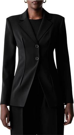 Patrizia Pepe Blazer de Corte Entallado - Jackets - Mujer - Negro - 2XL