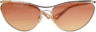 Chlo&eacute; Pre-owned Metal Zonnebrillen - Dames - Vintage Accessoires - Bruin - ONE Size - Vintage