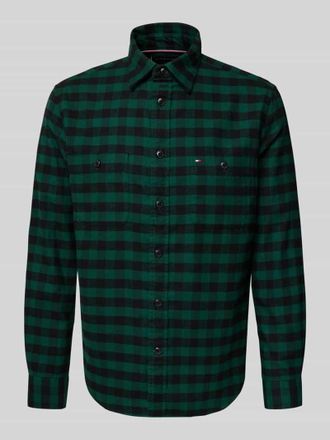 Tommy Hilfiger Regular Fit Freizeithemd aus reiner Baumwolle Modell BUFFALO in Dunkelgruen, Gr&ouml;&szlig;e XXXL