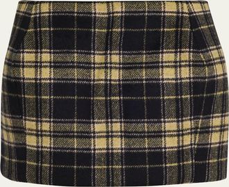 Duran Lantink Padded Tartan Mini Skirt