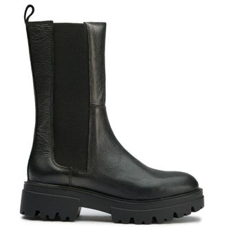 Reqins Womens Devora Boots - Black Leather - Size UK 3