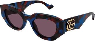 Gucci Geometric Cat-eye Zonnebril - Dames - Zonnebrillen - Veelkleurig - 51 MM - Nylon - Accessoires