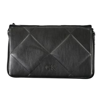 Calvin Klein Cross Body Bags, female, Black, Size: ONE SIZE Black Crossbody Bag with Clip Closure