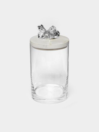 Objet Luxe Silver-Plated, Shell and Glass Jar