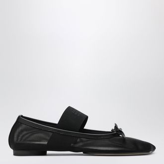 Maison Margiela Ballerine Numeric Anatomic in nylon e pelle nere