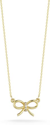 Ember Fine Jewelry 14K Gold & Diamond Bow Necklace