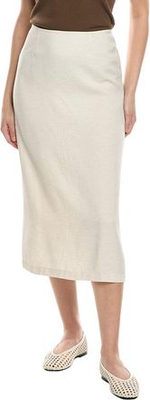 WeWoreWhat Linen-Blend Midi Skirt